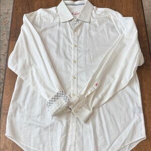 Robert Graham White Dress Shirt with Silver Accents